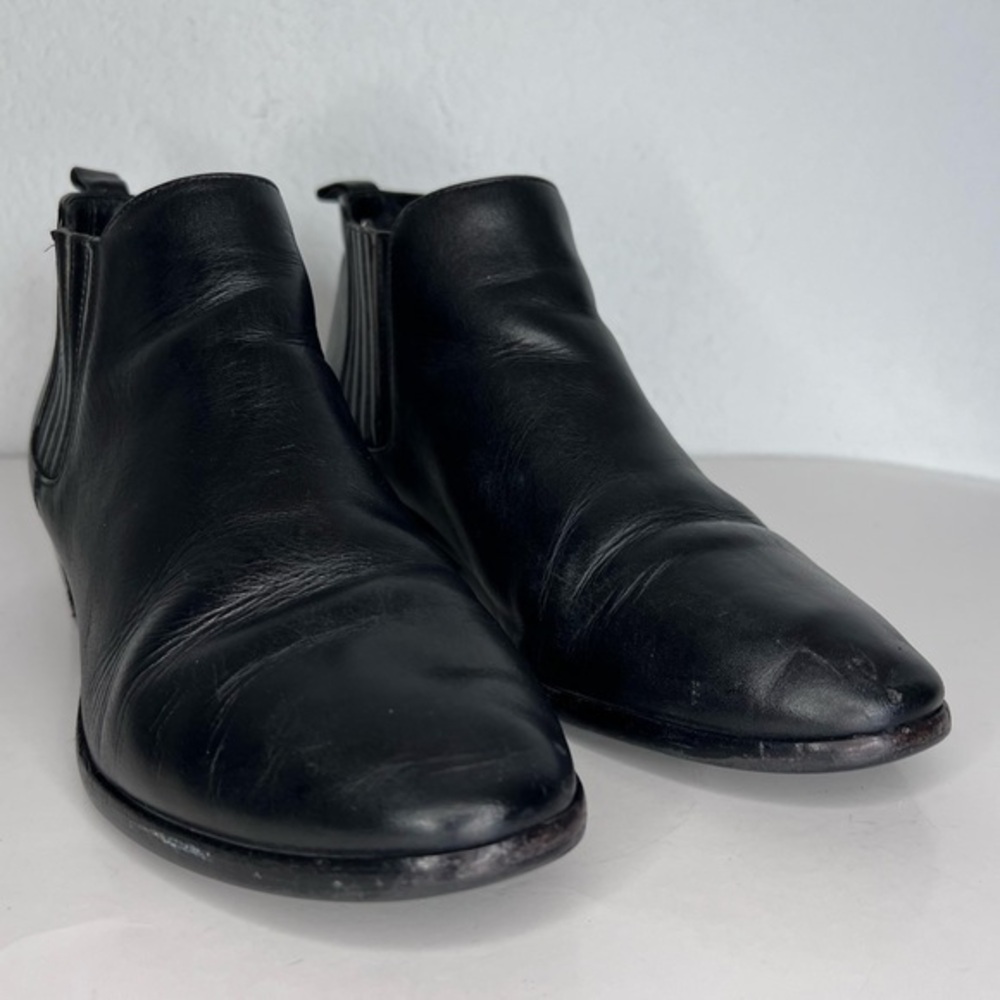 Michael Kors Black Leather Slip On Ankle Booties Size 7
